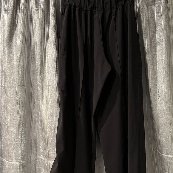 lululemon athletica Black Wide Leg Pants with Waist Tie 3/4 length - Picture 4 of 4